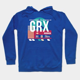 Granada, Spain (GRX) Airport Code Baggage Tag Hoodie